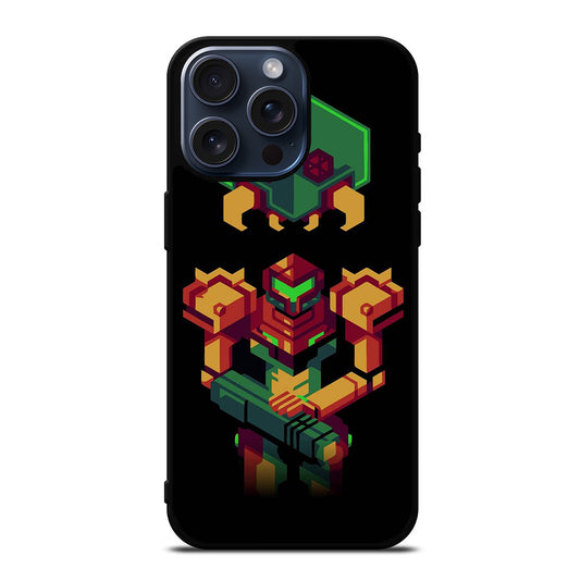 SAMUS ARAN METROID CAETOON 3 iPhone 15 Pro Max Case Cover