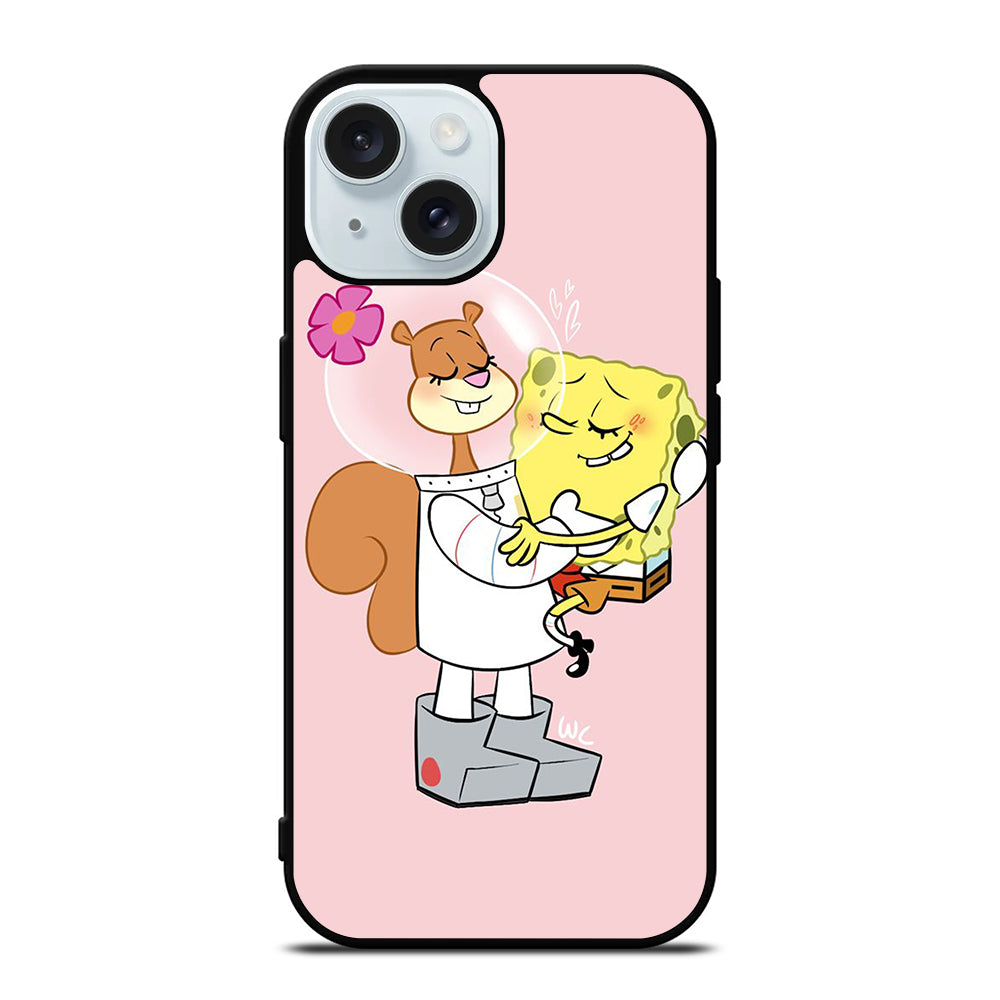SANDY SQUIRREL AND SPONGEBOB iPhone 15 Case Cover