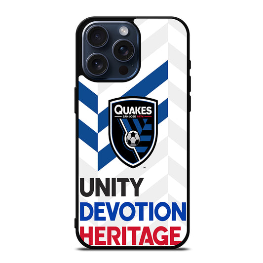 SAN JOSE EARTHQUAKES LOGO iPhone 15 Pro Max Case Cover