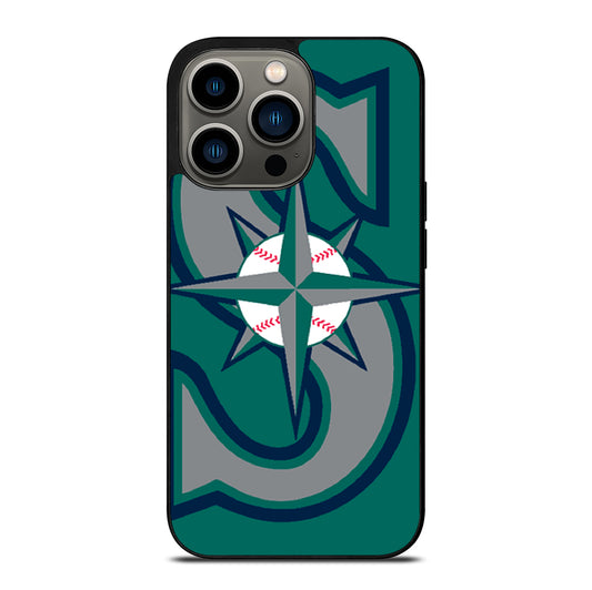 SEATTLE MARINERS MLB LOGO 3 iPhone 13 Pro Case Cover