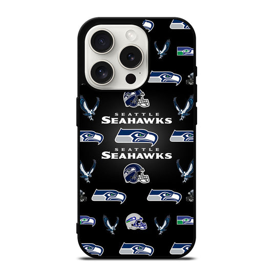 SEATTLE SEAHAWKS PATTERN iPhone 15 Pro Case Cover