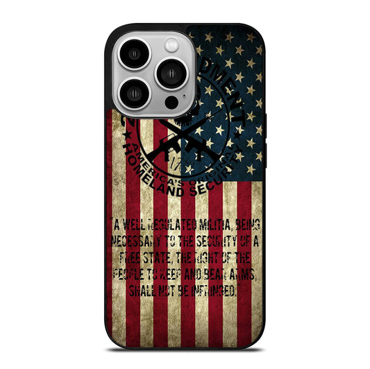 SECOND AMENDMENT AMERICAN GUN 3 iPhone 14 Pro Case Cover