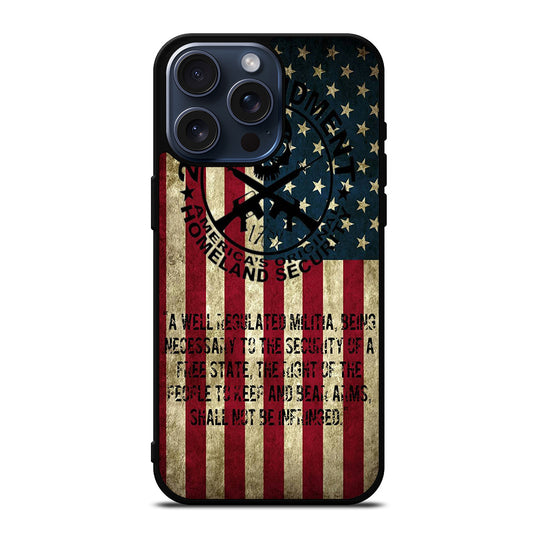 SECOND AMENDMENT AMERICAN GUN 3 iPhone 15 Pro Max Case Cover