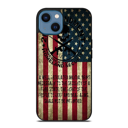 SECOND AMENDMENT AMERICAN GUN 3 iPhone 14 Case Cover