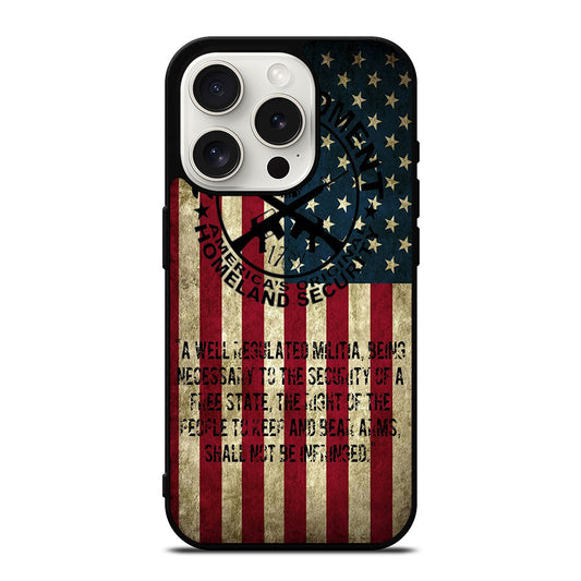 SECOND AMENDMENT AMERICAN GUN 3 iPhone 15 Pro Case Cover