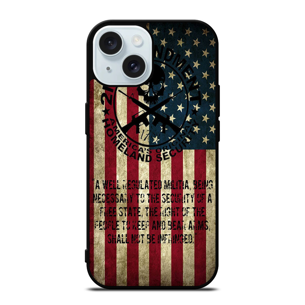SECOND AMENDMENT AMERICAN GUN 3 iPhone 15 Case Cover