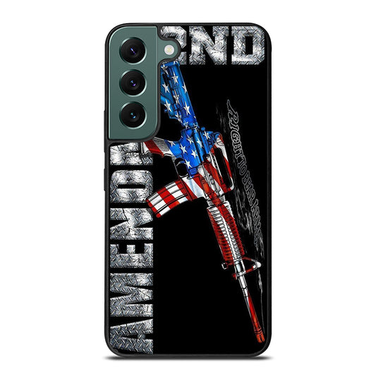SECOND AMENDMENT AMERICAN GUN LOGO 2 Samsung Galaxy S22 Case Cover