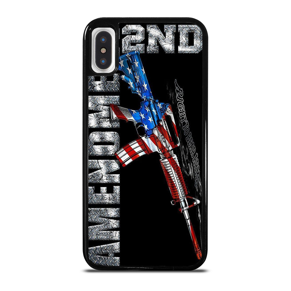 SECOND AMENDMENT AMERICAN GUN LOGO 2 iPhone X / XS Case Cover