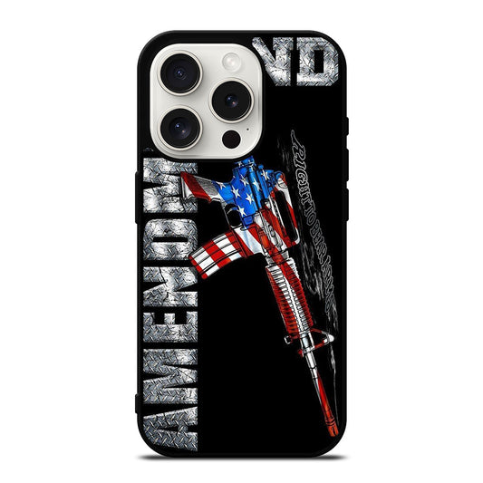 SECOND AMENDMENT AMERICAN GUN LOGO 2 iPhone 15 Pro Case Cover
