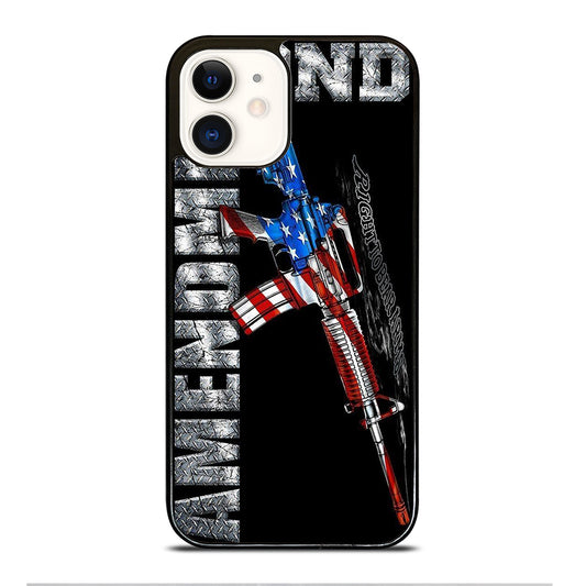SECOND AMENDMENT AMERICAN GUN LOGO 2 iPhone 12 Case Cover
