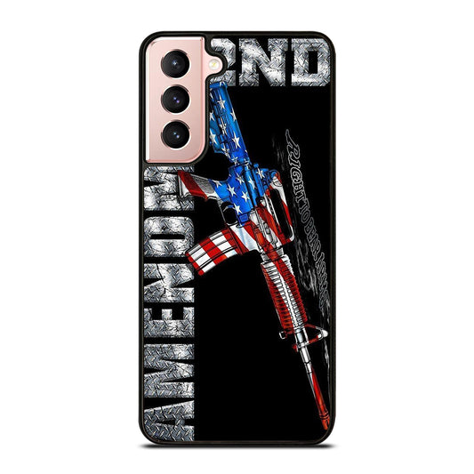 SECOND AMENDMENT AMERICAN GUN LOGO 2 Samsung Galaxy S21 Case Cover
