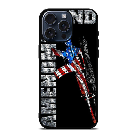 SECOND AMENDMENT AMERICAN GUN LOGO 2 iPhone 15 Pro Max Case Cover