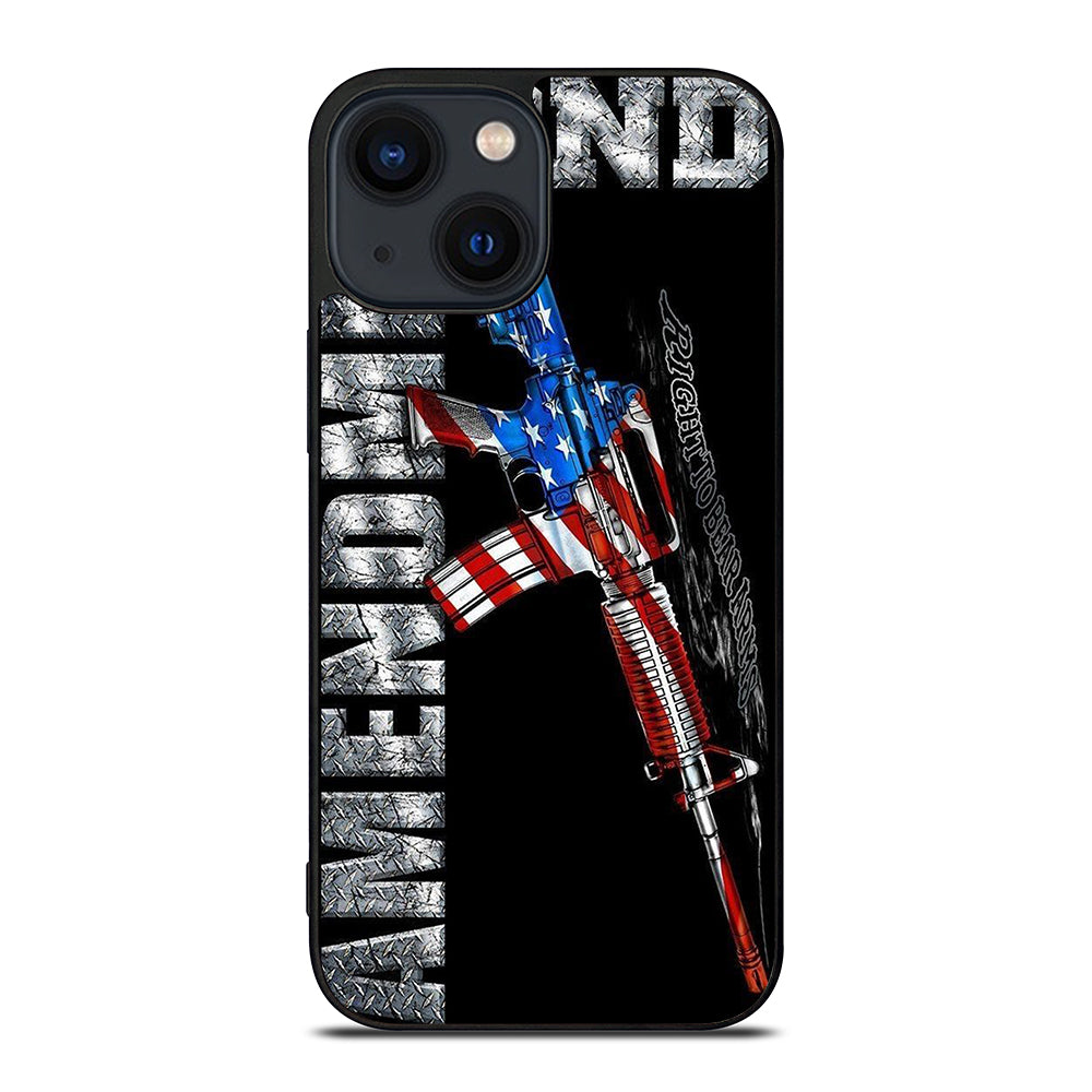 SECOND AMENDMENT AMERICAN GUN LOGO 2 iPhone 14 Plus Case Cover