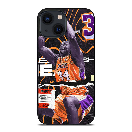 SHAQUILLE O'NEAL 34 LA LAKERS NBA BASKETBALL iPhone 14 Plus Case Cover