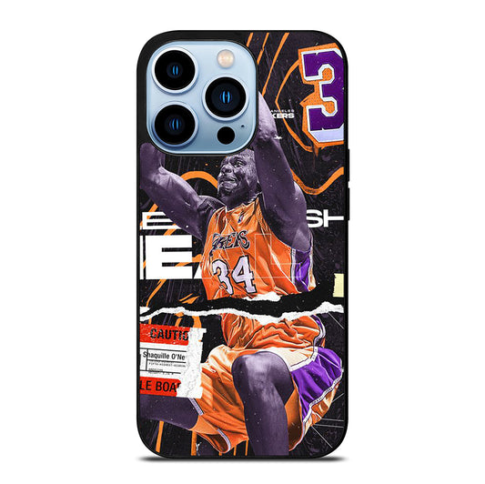 SHAQUILLE O'NEAL 34 LA LAKERS NBA BASKETBALL iPhone 13 Pro Max Case Cover