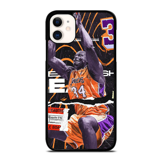 SHAQUILLE O'NEAL 34 LA LAKERS NBA BASKETBALL iPhone 11 Case Cover
