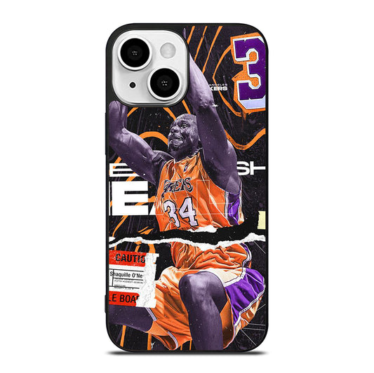 SHAQUILLE O'NEAL 34 LA LAKERS NBA BASKETBALL iPhone 13 Mini Case Cover