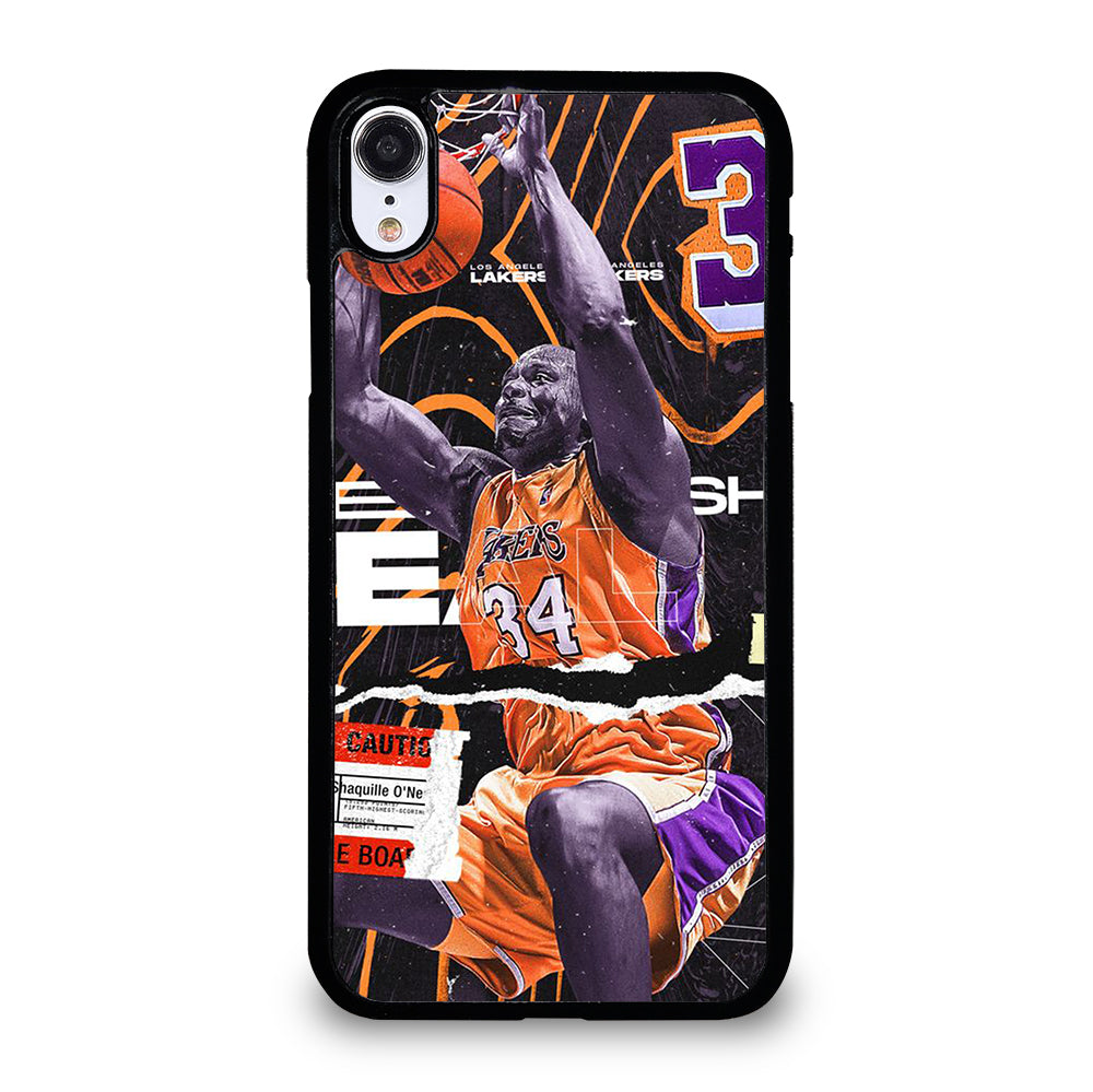 SHAQUILLE O'NEAL 34 LA LAKERS NBA BASKETBALL iPhone XR Case Cover