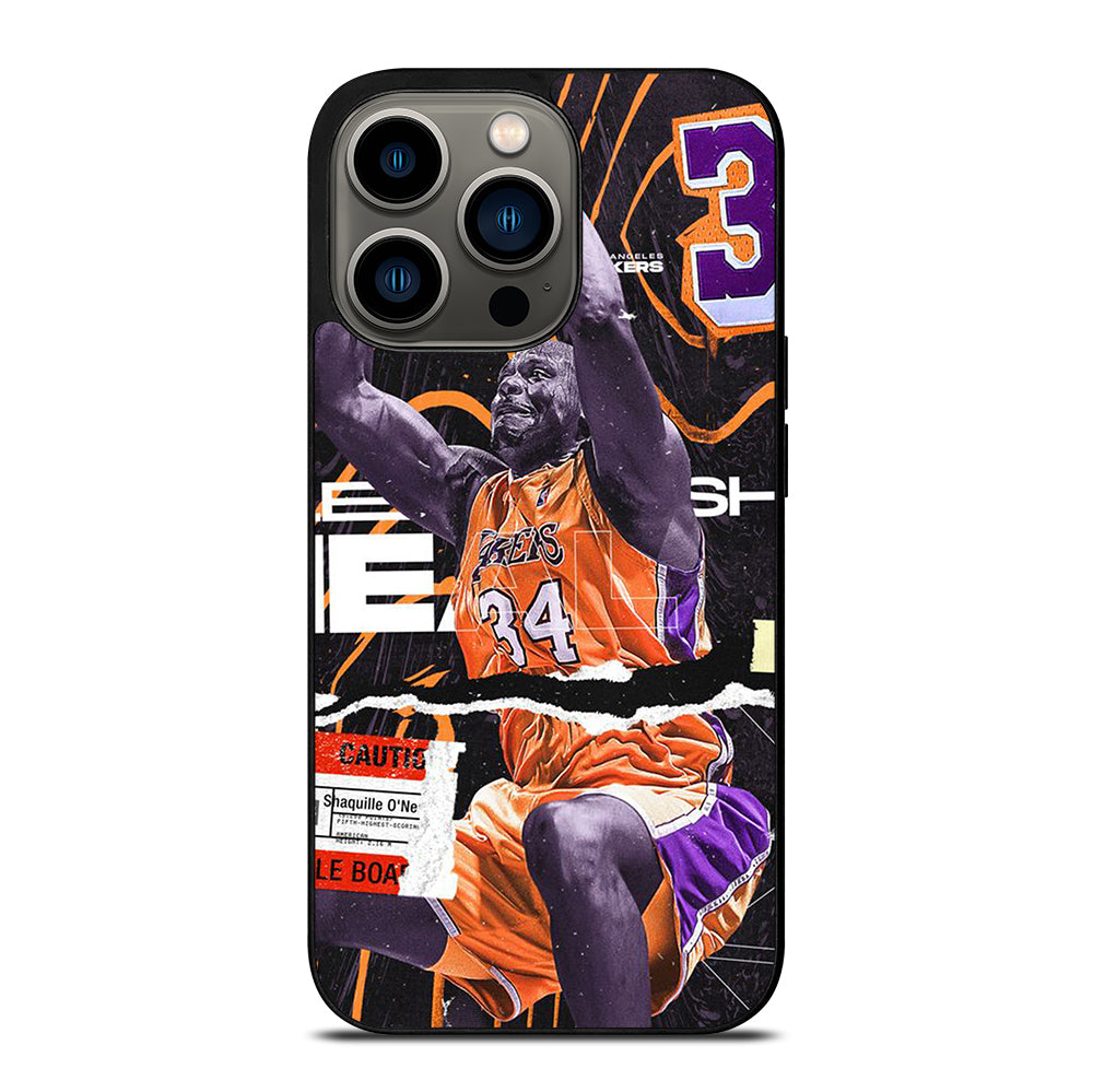 SHAQUILLE O'NEAL 34 LA LAKERS NBA BASKETBALL iPhone 13 Pro Case Cover