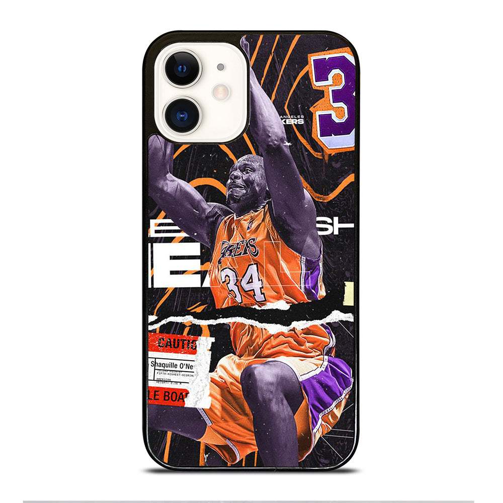 SHAQUILLE O'NEAL 34 LA LAKERS NBA BASKETBALL iPhone 12 Case Cover