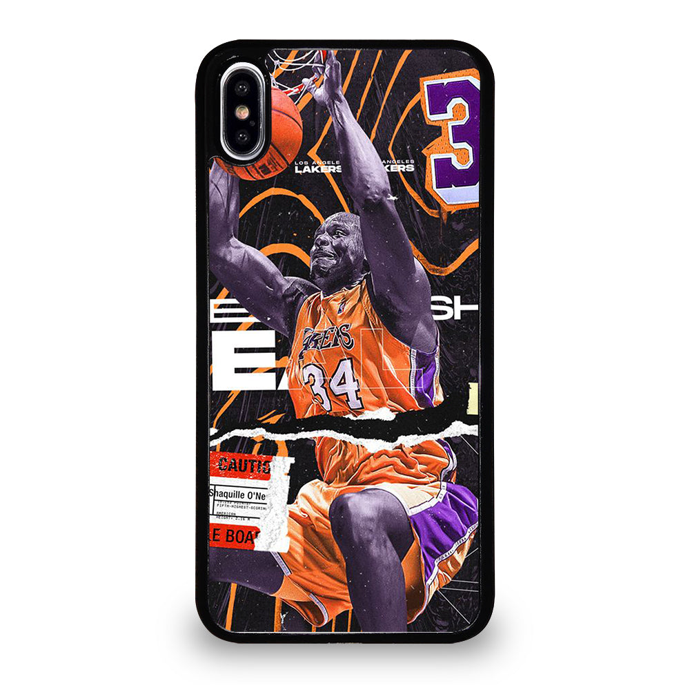 SHAQUILLE O'NEAL 34 LA LAKERS NBA BASKETBALL iPhone XS Max Case Cover