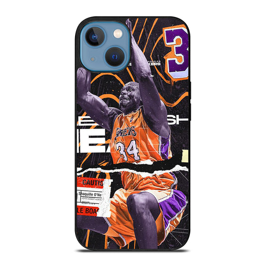 SHAQUILLE O'NEAL 34 LA LAKERS NBA BASKETBALL iPhone 13 Case Cover