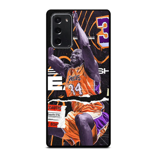 SHAQUILLE O'NEAL 34 LA LAKERS NBA BASKETBALL Samsung Galaxy Note 20 Case Cover