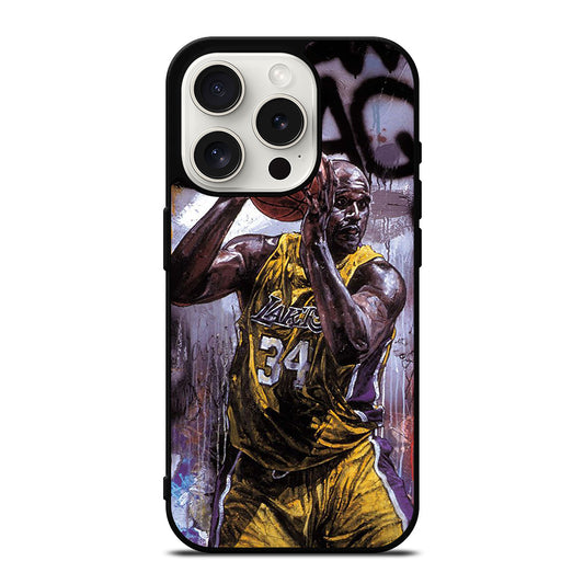 SHAQUILLE O'NEAL LA LAKERS ART iPhone 15 Pro Case Cover
