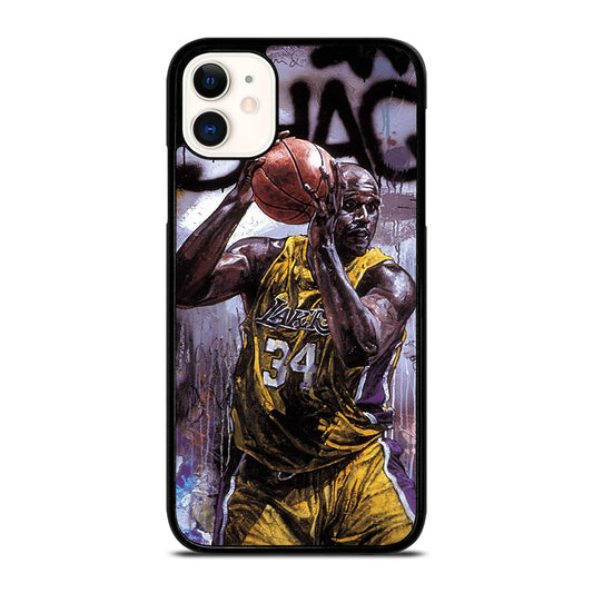 SHAQUILLE O'NEAL LA LAKERS ART iPhone 11 Case Cover