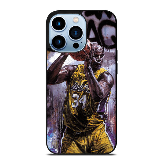 SHAQUILLE O'NEAL LA LAKERS ART iPhone 13 Pro Max Case Cover