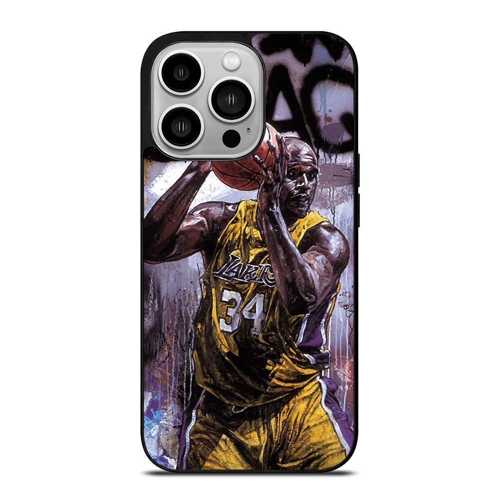 SHAQUILLE O'NEAL LA LAKERS ART iPhone 14 Pro Case Cover