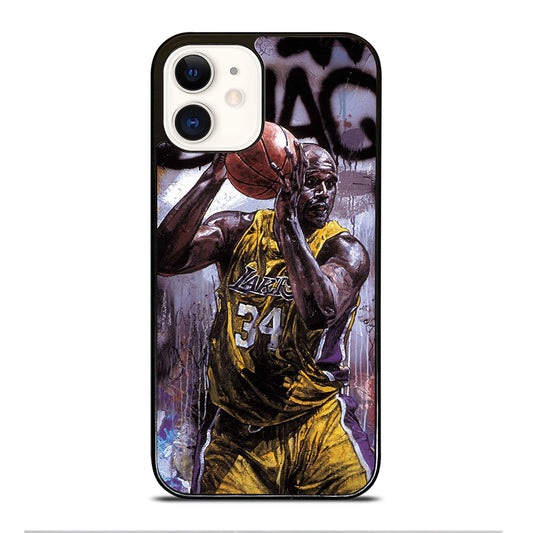 SHAQUILLE O'NEAL LA LAKERS ART iPhone 12 Case Cover