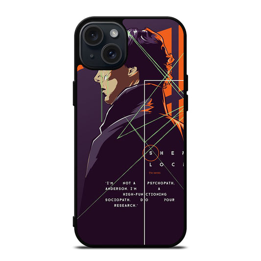 SHERLOCK HOLMES CARTOON iPhone 15 Plus Case Cover