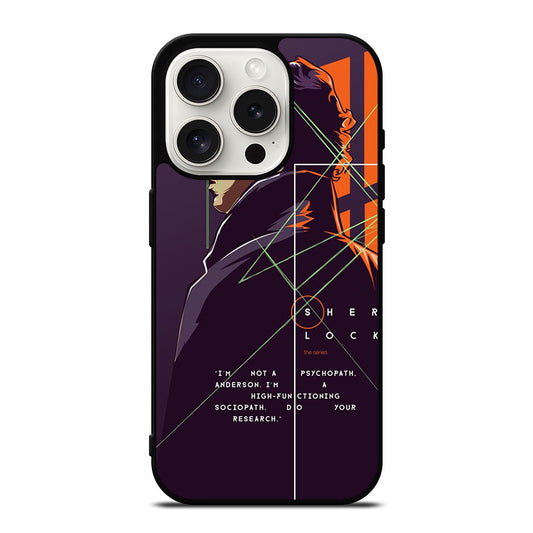 SHERLOCK HOLMES CARTOON iPhone 15 Pro Case Cover