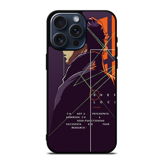 SHERLOCK HOLMES CARTOON iPhone 15 Pro Max Case Cover