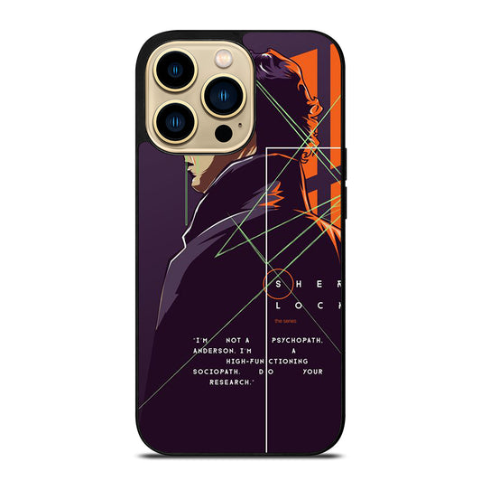 SHERLOCK HOLMES CARTOON iPhone 14 Pro Max Case Cover