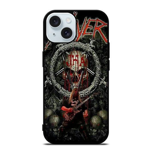 SLAYER BAND METAK SKULL LOGO iPhone 15 Case Cover