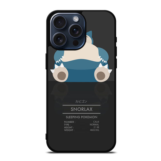 SNORLAX CUTE POKEMON iPhone 15 Pro Max Case Cover