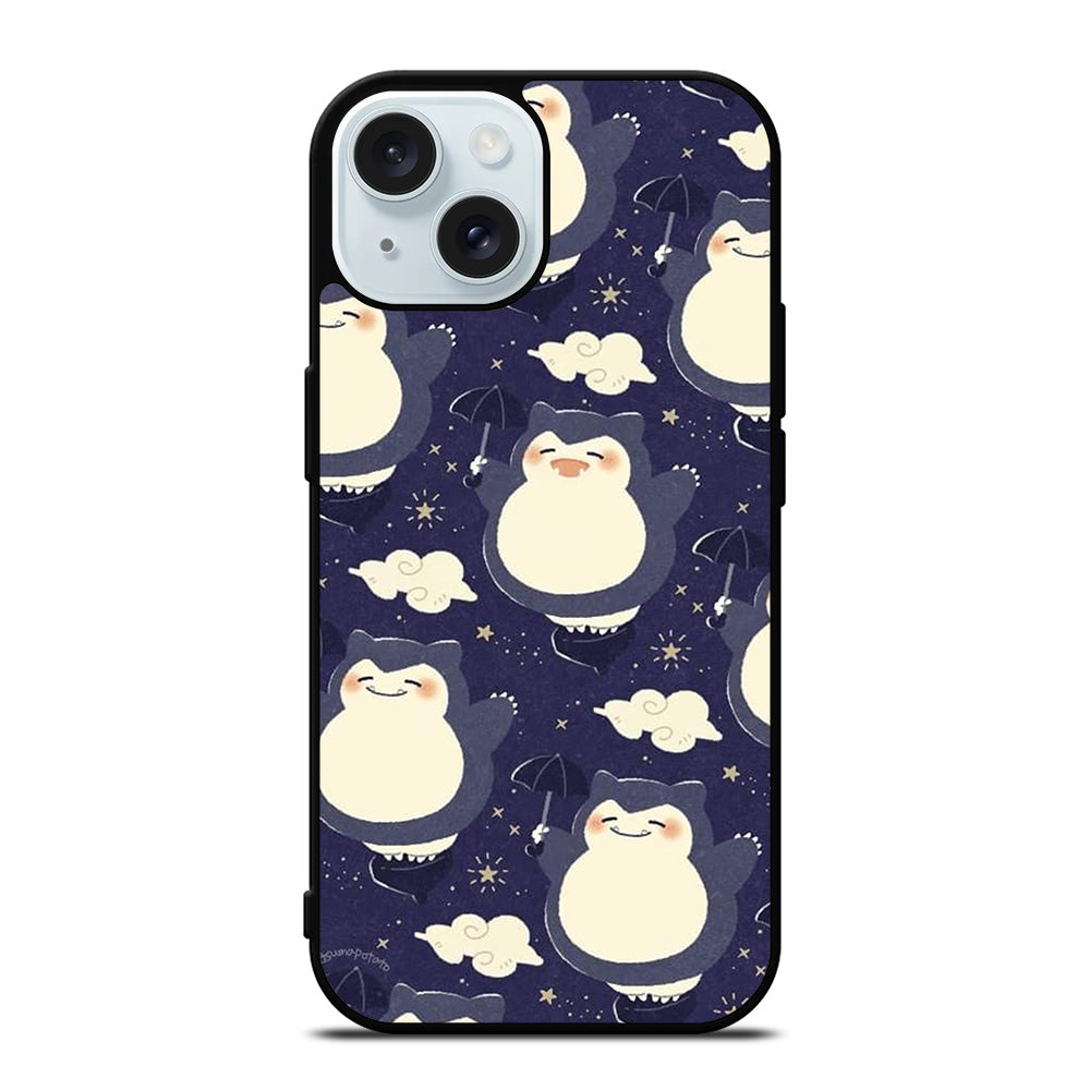 SNORLAX CUTE POKEMON COLLAGE iPhone 15 Case Cover