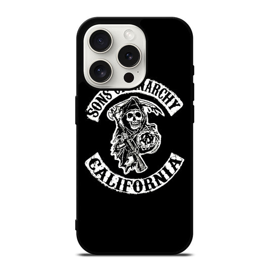 SONS OF ANARCHY BLACK LOGO 2 iPhone 15 Pro Case Cover