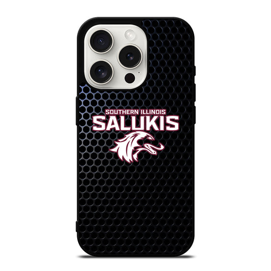 SOUTHERN ILLINOIS SALUKIS METAL LOGO iPhone 15 Pro Case Cover