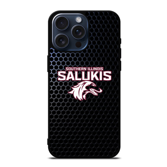 SOUTHERN ILLINOIS SALUKIS METAL LOGO iPhone 15 Pro Max Case Cover