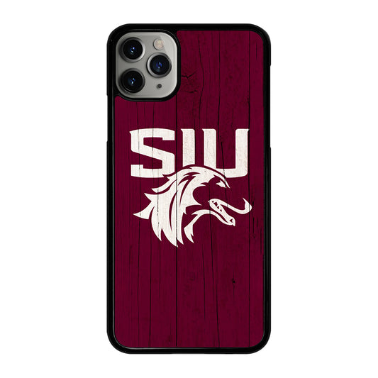SOUTHERN ILLINOIS SALUKIS WOODEN LOGO iPhone 11 Pro Max Case Cover