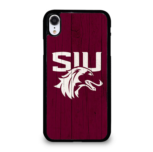 SOUTHERN ILLINOIS SALUKIS WOODEN LOGO iPhone XR Case Cover