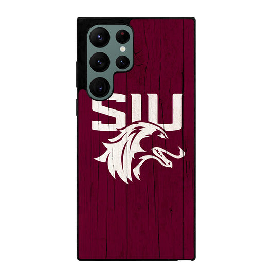 SOUTHERN ILLINOIS SALUKIS WOODEN LOGO Samsung Galaxy S22 Ultra Case Cover