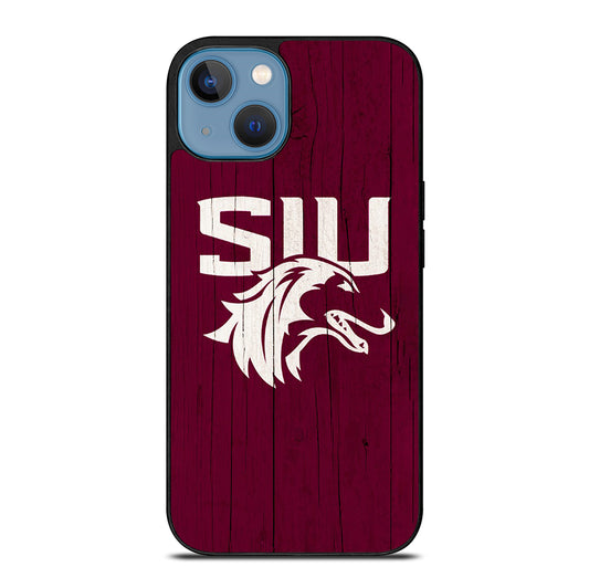 SOUTHERN ILLINOIS SALUKIS WOODEN LOGO iPhone 13 Case Cover