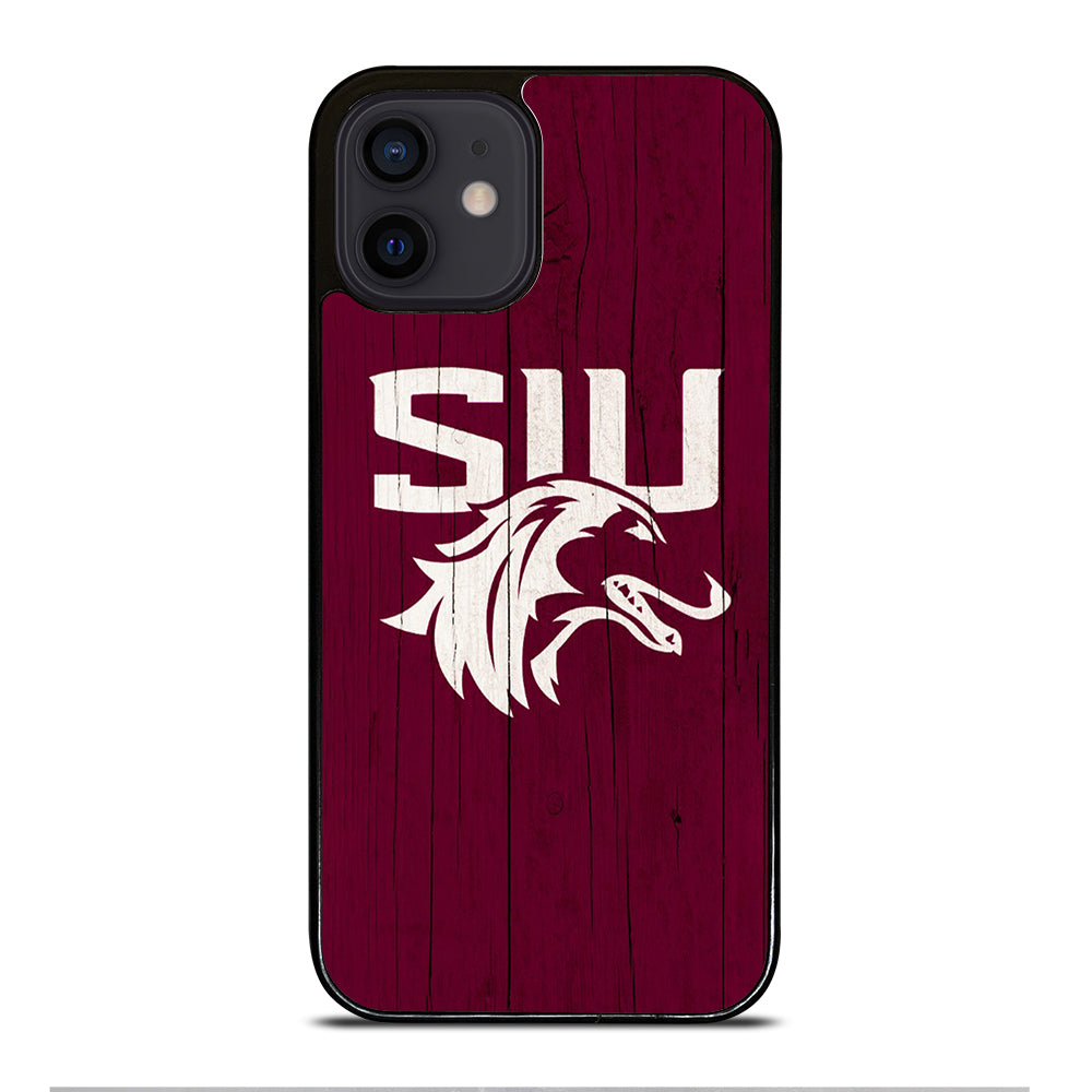 SOUTHERN ILLINOIS SALUKIS WOODEN LOGO iPhone 12 Mini Case Cover