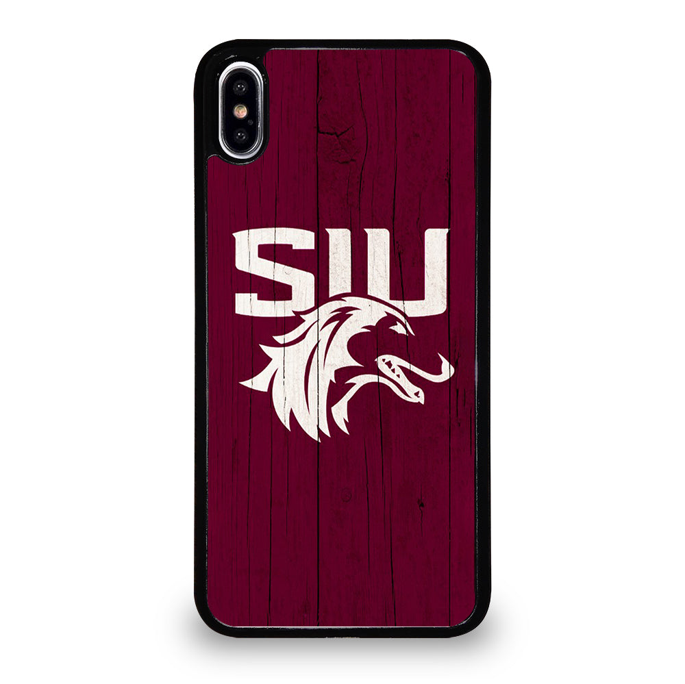 SOUTHERN ILLINOIS SALUKIS WOODEN LOGO iPhone XS Max Case Cover