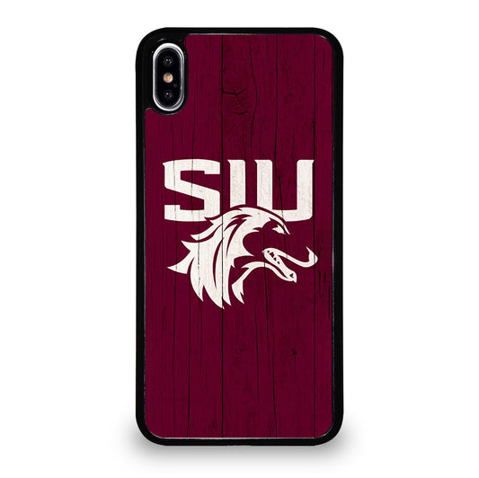 SOUTHERN ILLINOIS SALUKIS WOODEN LOGO iPhone XS Max Case Cover