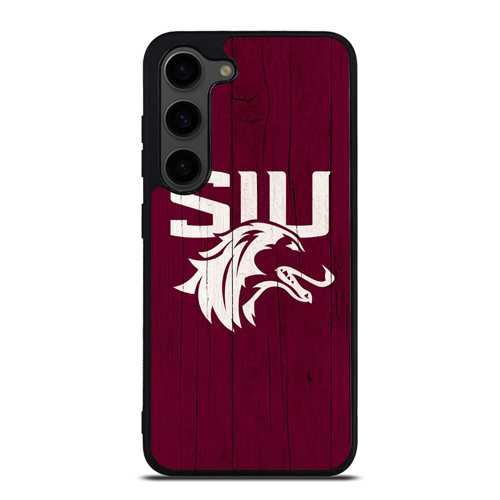 SOUTHERN ILLINOIS SALUKIS WOODEN LOGO Samsung Galaxy S23 Plus Case Cover